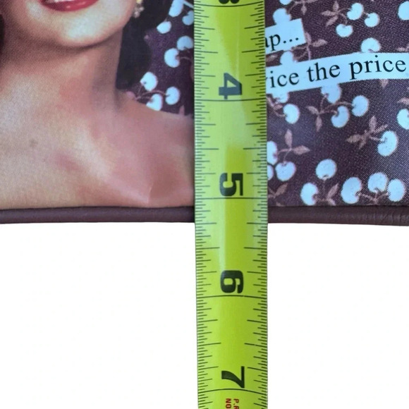 Vintage Anne Taintor Cheap At Twice The Price Wristlet Cosmetic Makeup Bag - Picture 7 of 10